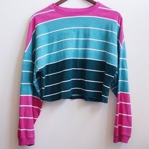 UO Striped Crew-Neck Cropped Top ✨FINAL PRICE